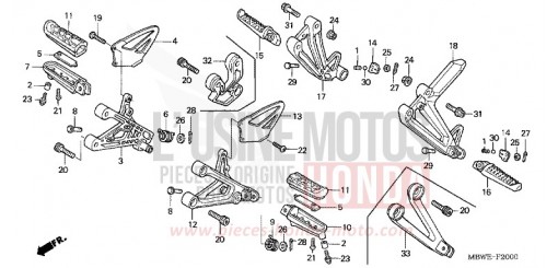 MARCHE CBR600F2 de 2002
